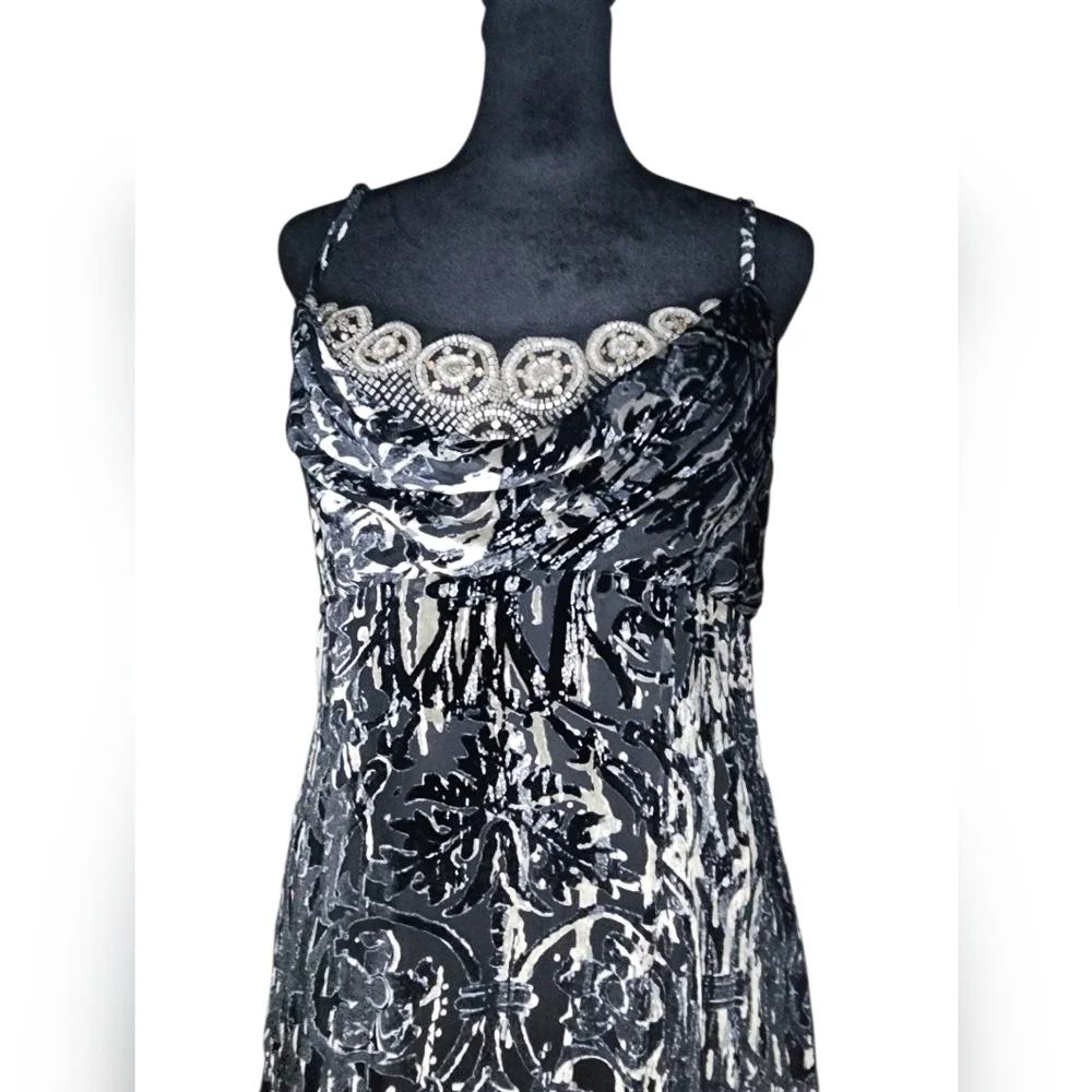 Badgley Mischka Printed Formal Dress, Womens 8 - Picture 2 of 13